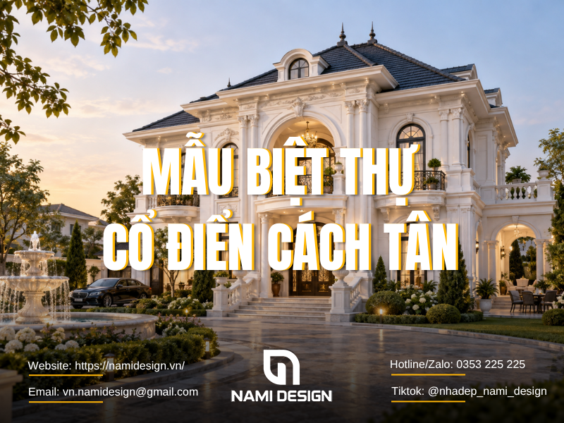 TOP 10 Mẫu Biệt Thự Cổ Điển Cách Tân Đẹp Vạn Người Mê