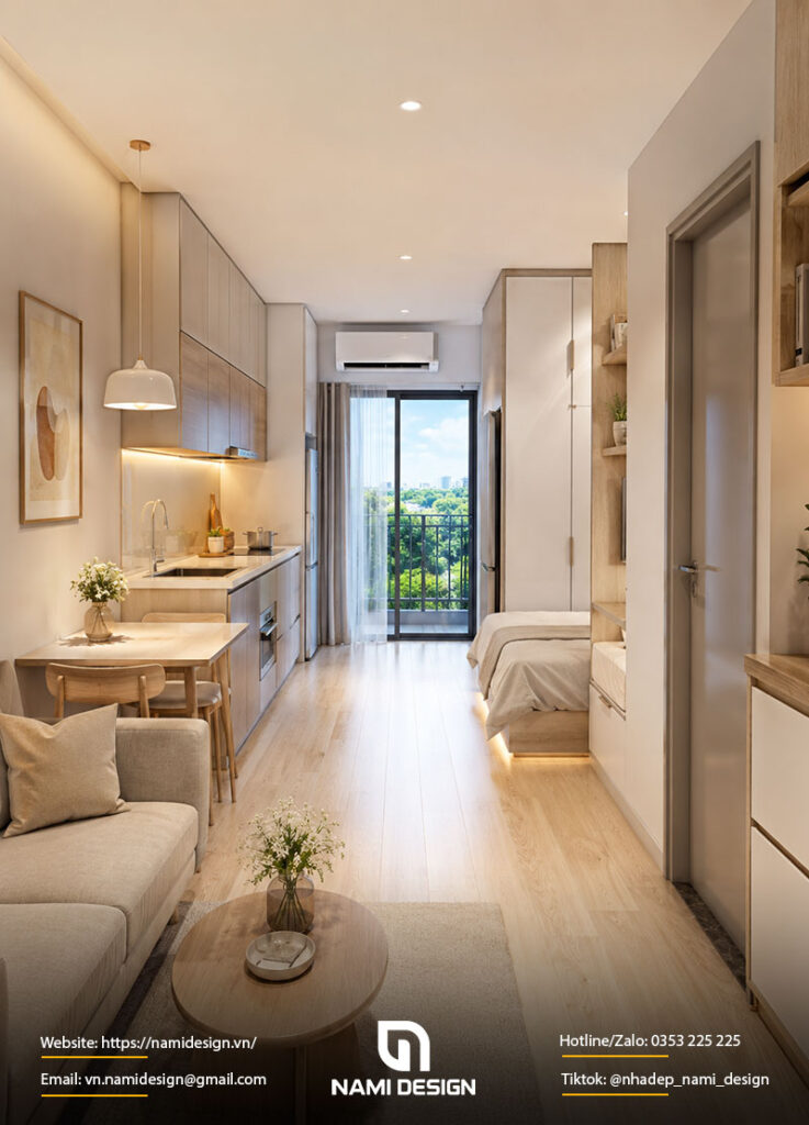 Mẫu căn hộ mini 25m2