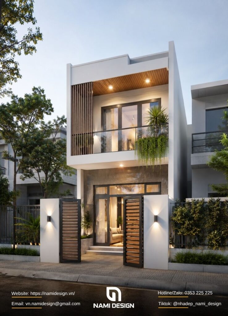 Mẫu nhà 2 tầng 40m2 hiện đại