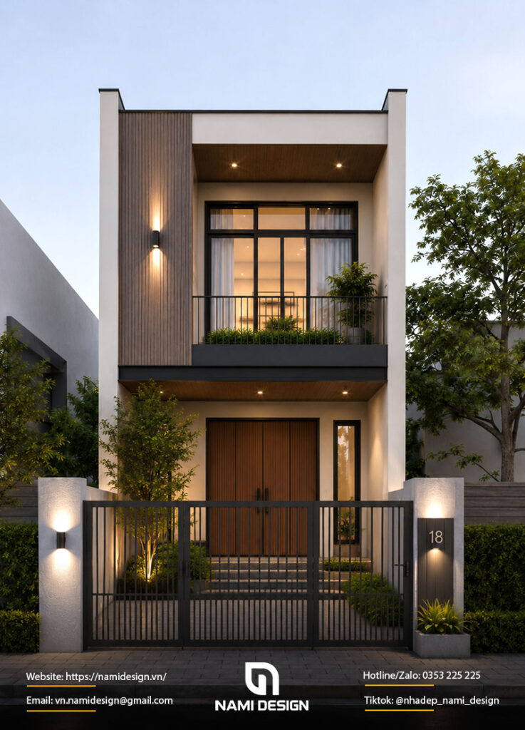 Mẫu nhà 2 tầng 4x10m hiện đại