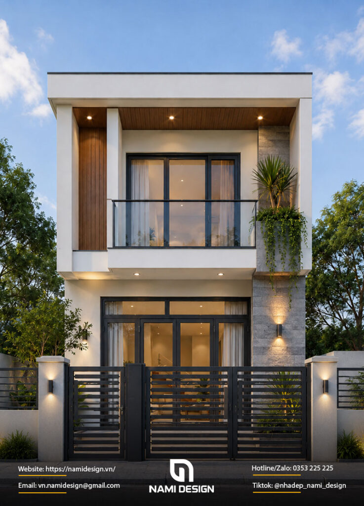 Mẫu nhà 2 tầng 50m2 hiện đại