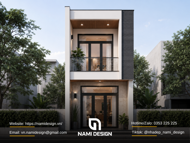 Mẫu nhà 20m2 2 tầng hiện đại