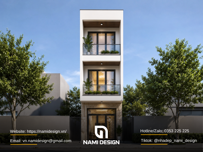 Mẫu nhà 20m2 3 tầng hẹp mặt tiền
