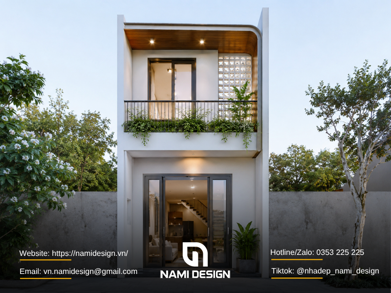 Mẫu nhà 20m2 có giếng trời