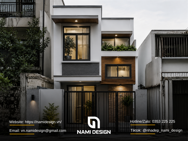 Mẫu nhà 20m2 lệch tầng