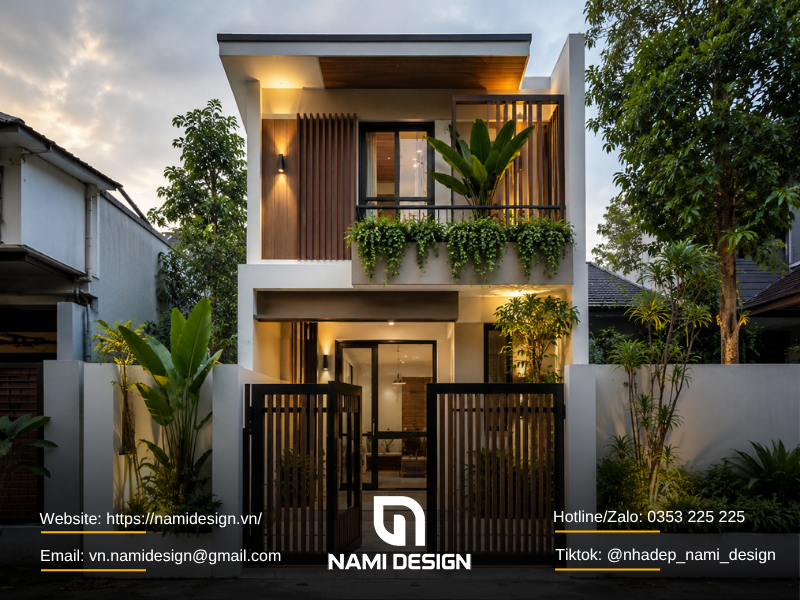 Mẫu nhà 20m2 phong cách Modern Tropical