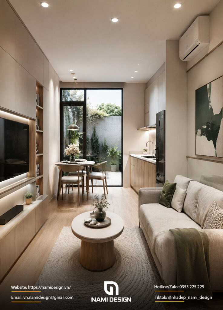 Mẫu nhà 25m2 phong cách hiện đại