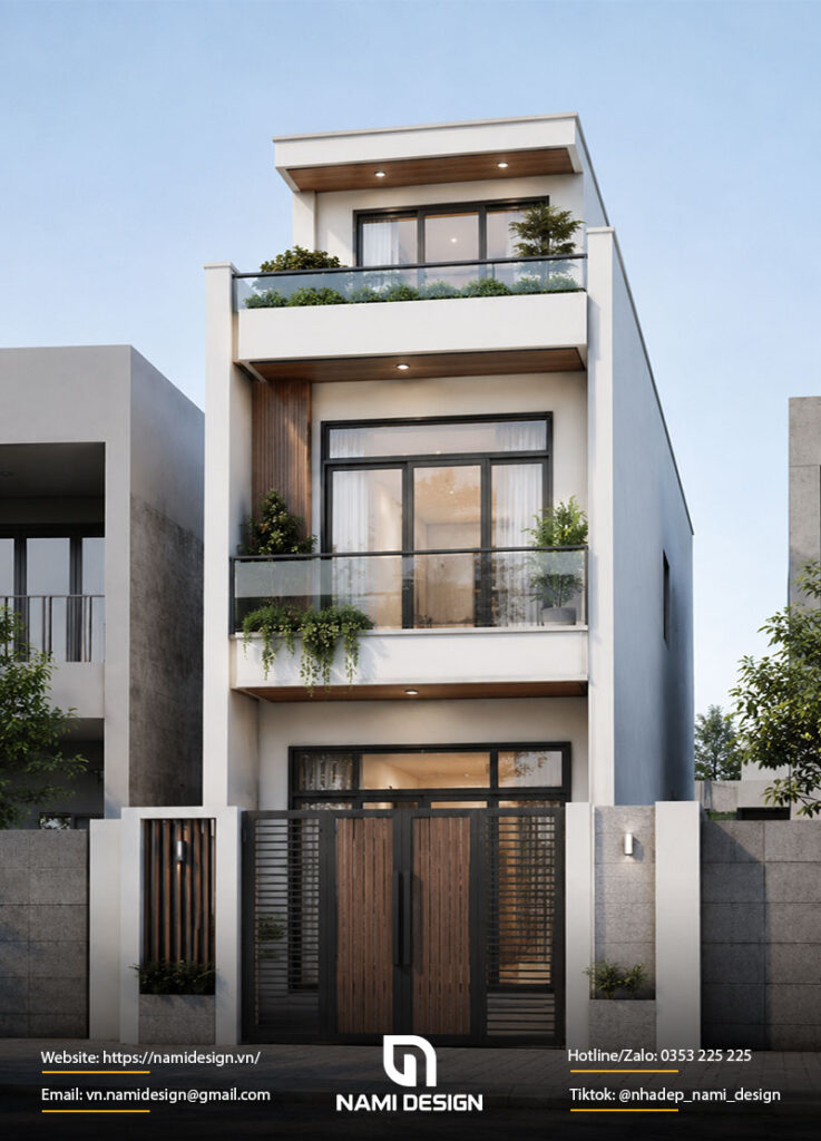 Mẫu nhà 35m2 2 tầng 1 tum