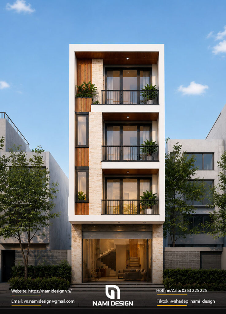Mẫu nhà 35m2 4 tầng