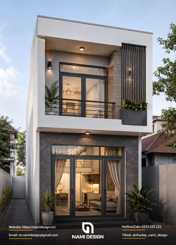 Mẫu nhà 35m2 có gác lửng