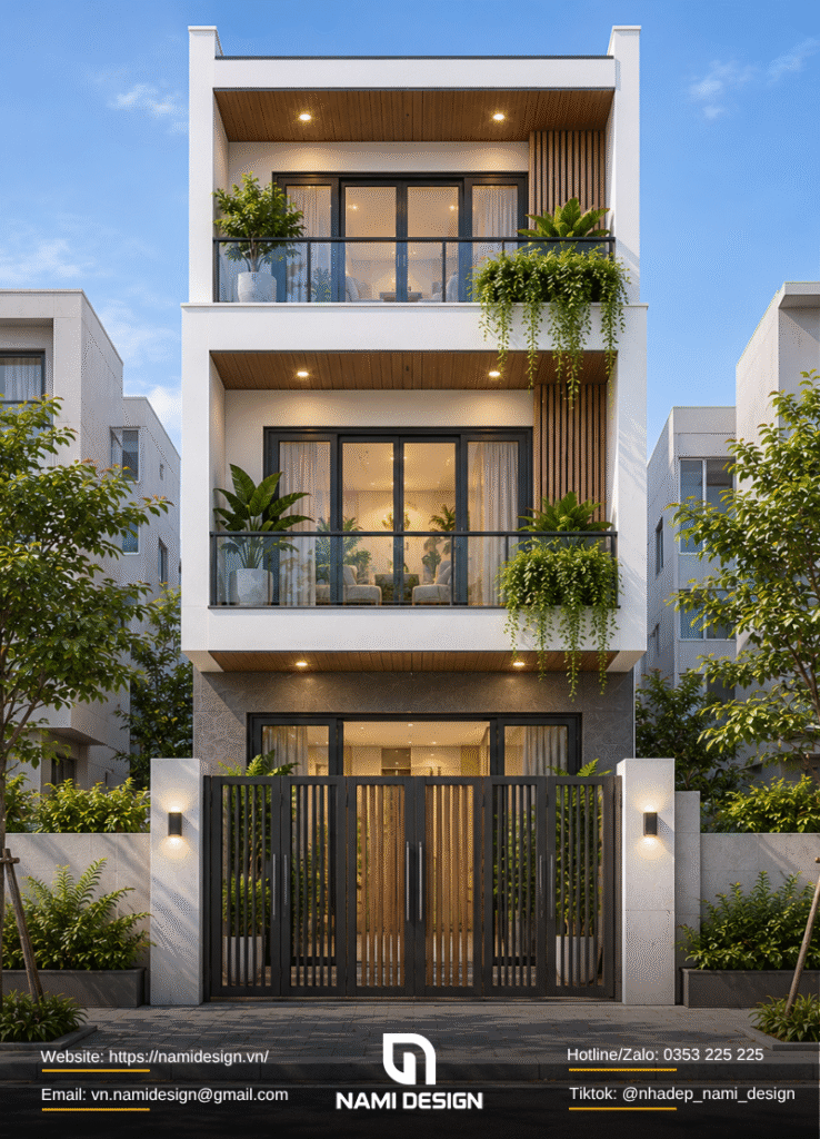 Mẫu nhà 3x8m 3 tầng