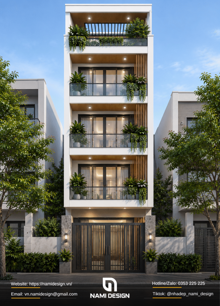 Mẫu nhà 3x8m 5 tầng