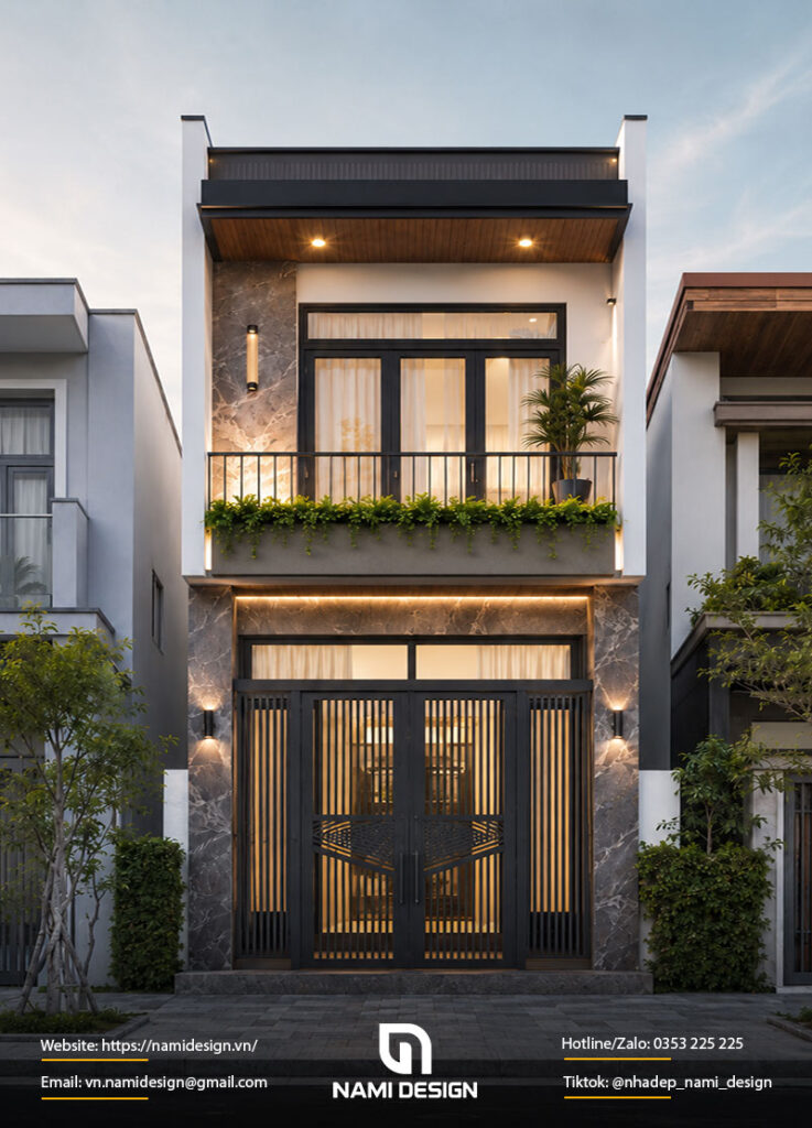 Mẫu nhà 4x10m 2 phòng ngủ