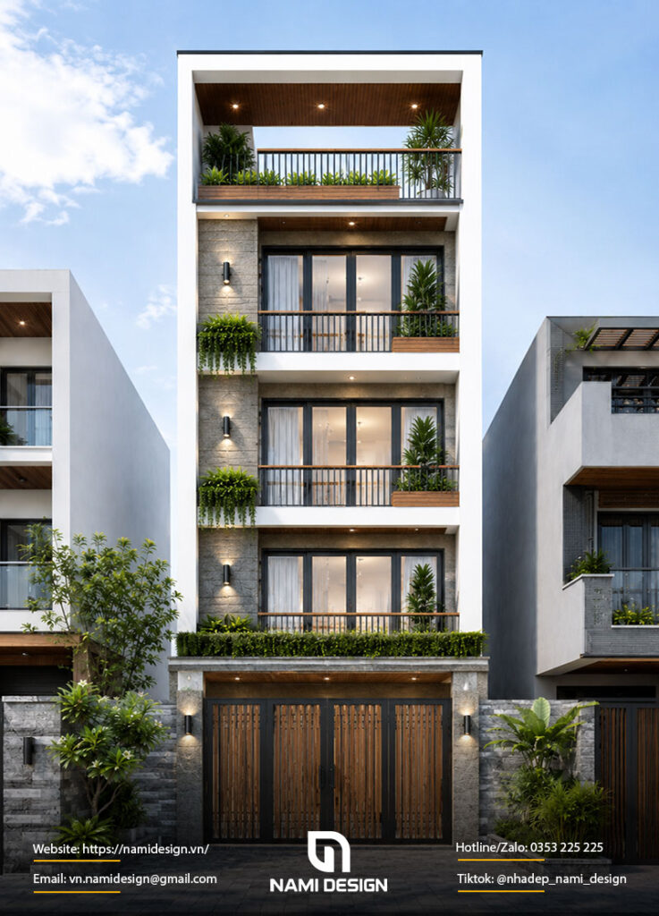 Mẫu nhà 4x10m hiện đại