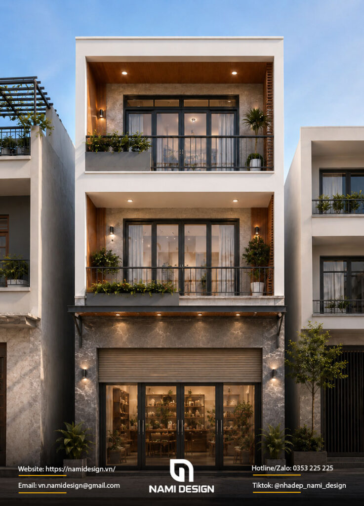 Mẫu nhà 4x10m kết hợp kinh doanh