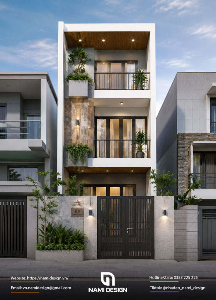 Mẫu nhà 4x10m mái bằng
