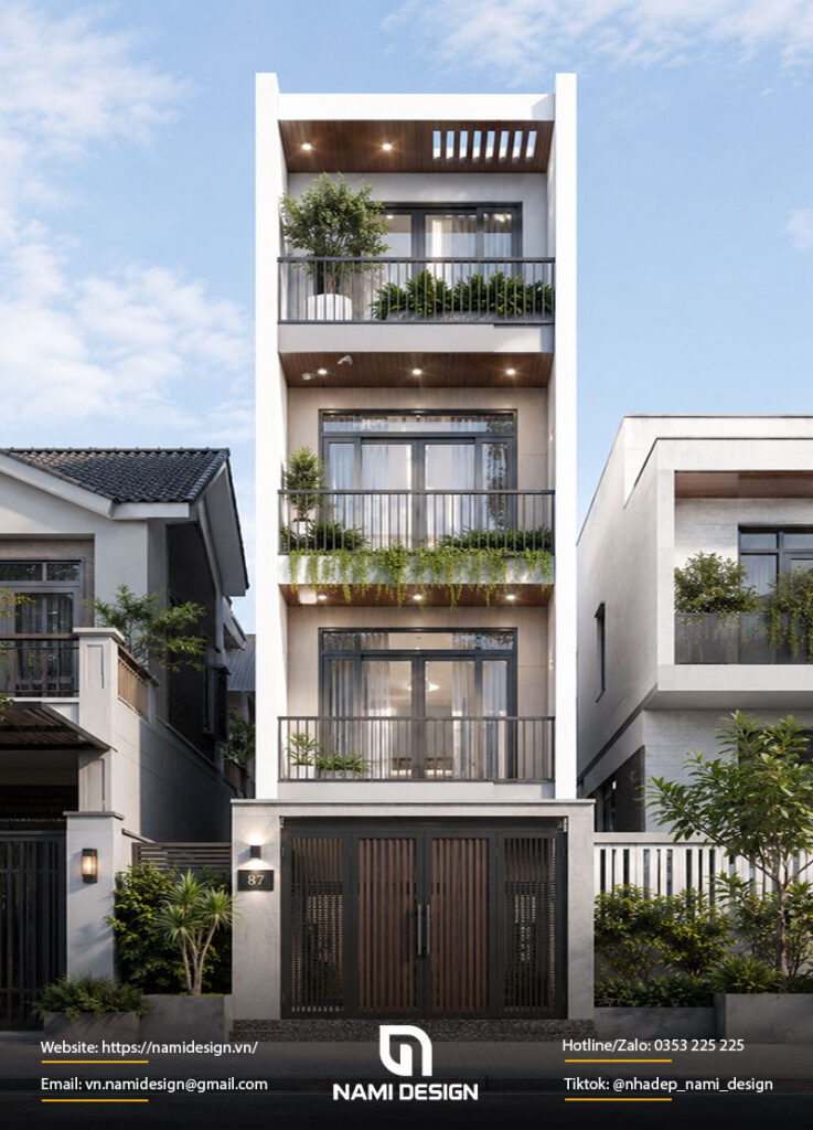 Mẫu nhà 4x10m tối giản