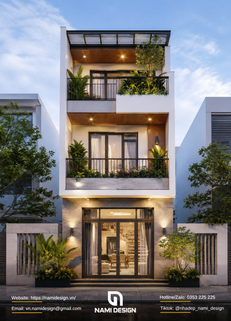 Mẫu nhà 4x6m 3 tầng cho gia đình đông người