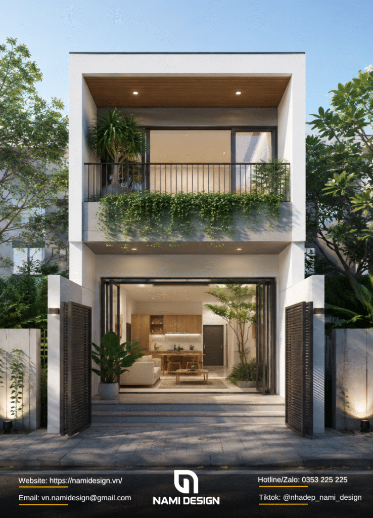 Mẫu nhà 4x6m tối giản, nhiều không gian mở