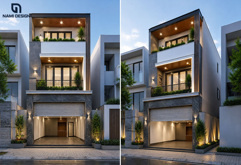 Mẫu nhà 5x10m có gara nhỏ