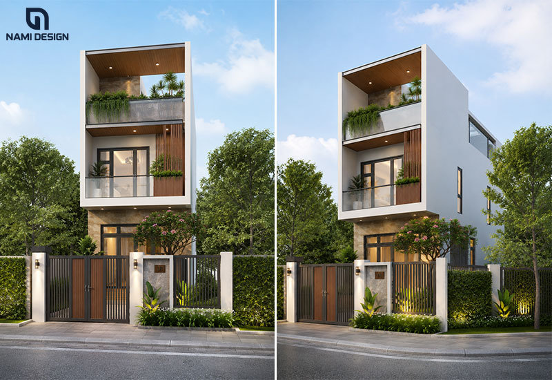 Mẫu nhà 5x10m có sân vườn