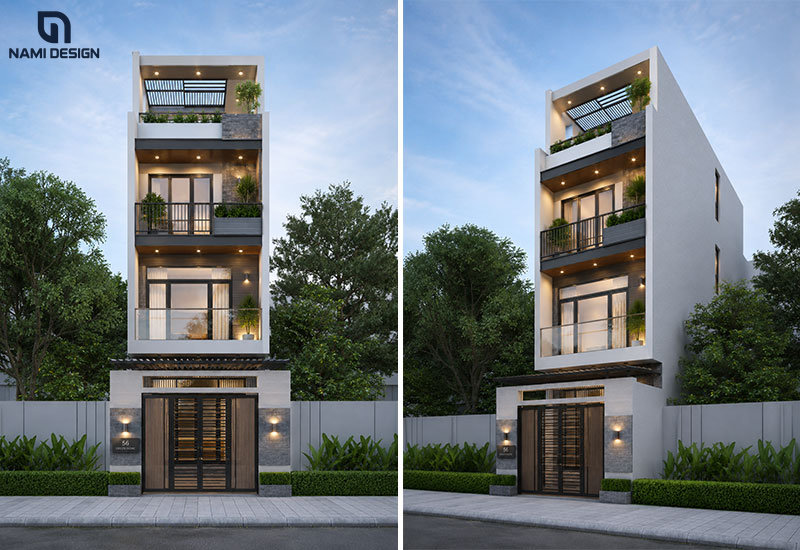 Mẫu nhà 5x10m có tầng tum