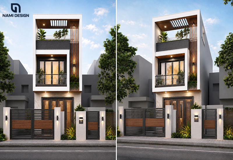 Mẫu nhà 5x10m hiện đại