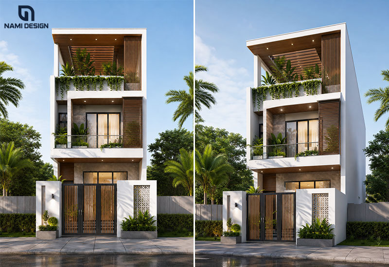 Mẫu nhà 5x10m Modern Tropical