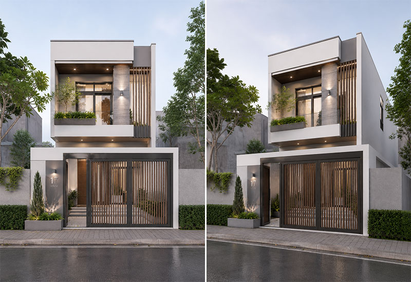 Mẫu nhà 6x10 2 tầng tối giản