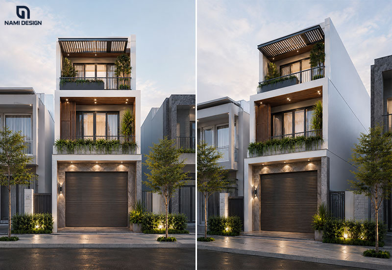 Mẫu nhà 6x10m có gara