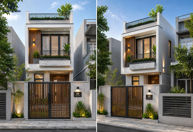 Mẫu nhà 6x10m có sân vườn