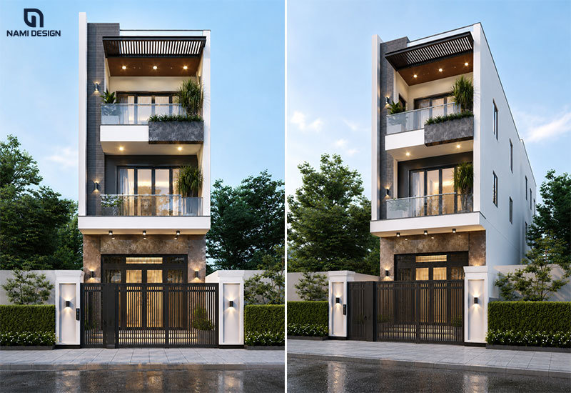 Mẫu nhà 6x15m có ban công