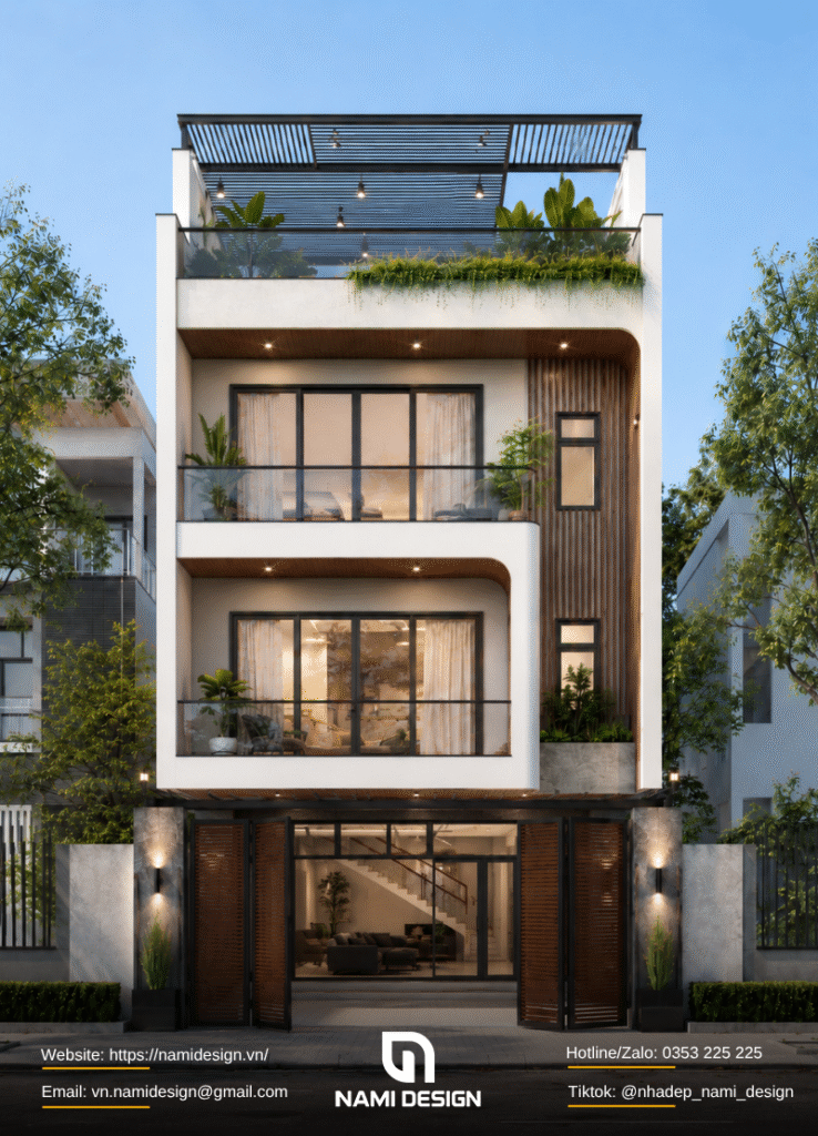 Mẫu nhà 6x15m có sân thượng