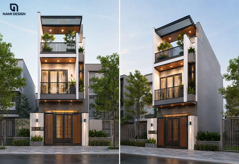 Mẫu nhà 6x15m có sân thượng