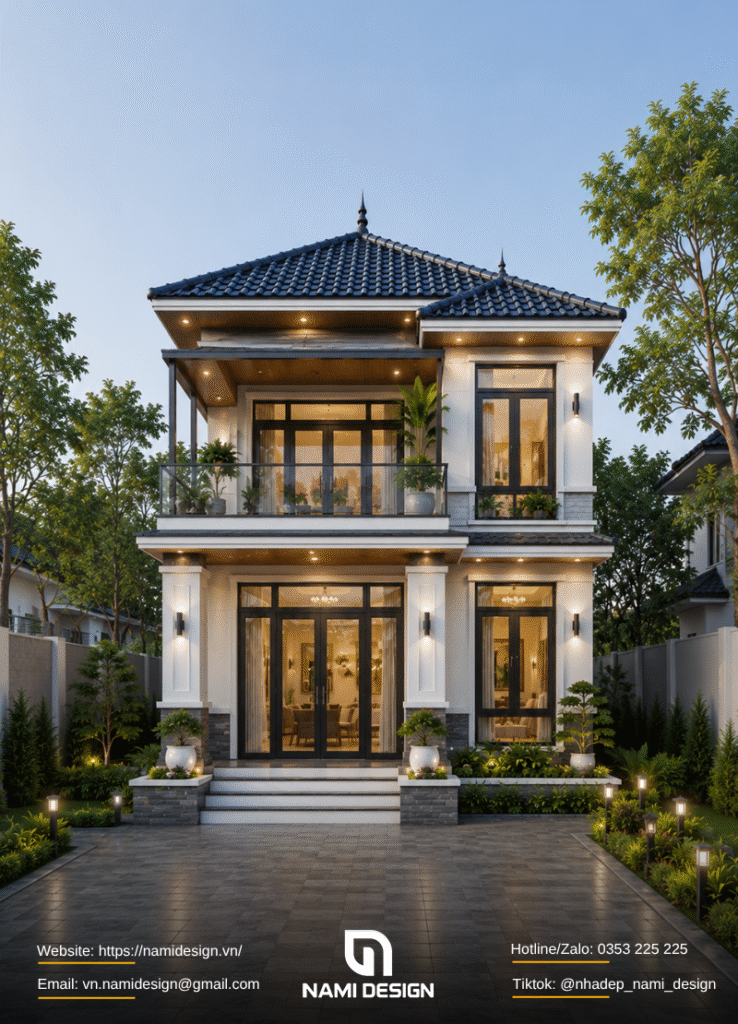 Mẫu nhà 6x15m mái Nhật