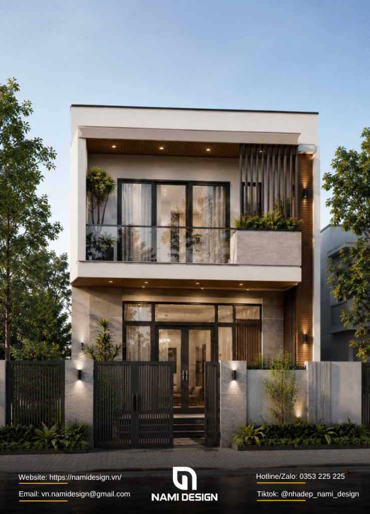 Mẫu nhà 6x15m phong cách hiện đại