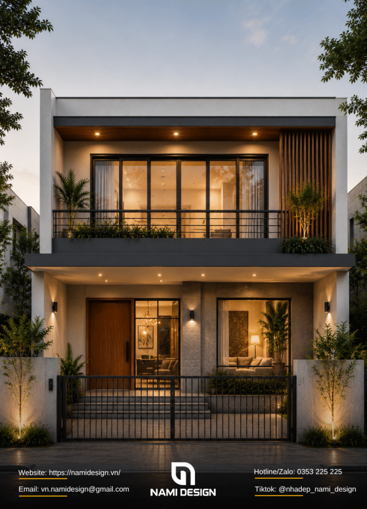 Mẫu nhà 6x15m tối giản