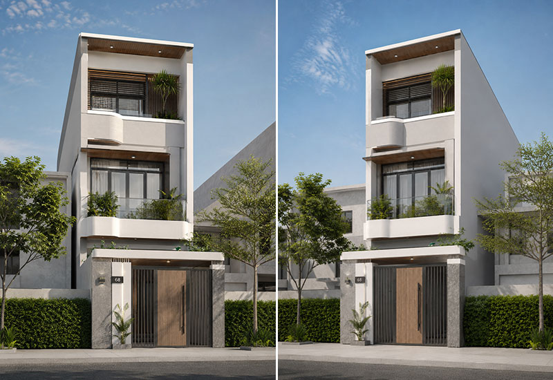 Mẫu nhà 6x20m tối giản