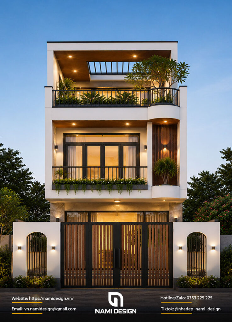 Mẫu nhà 6x8m 2 tầng 1 tum