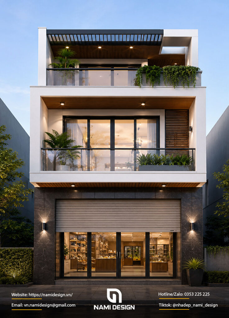 Mẫu nhà 6x8m kết hợp kinh doanh