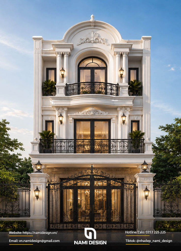 Mẫu nhà 6x8m tân cổ điển