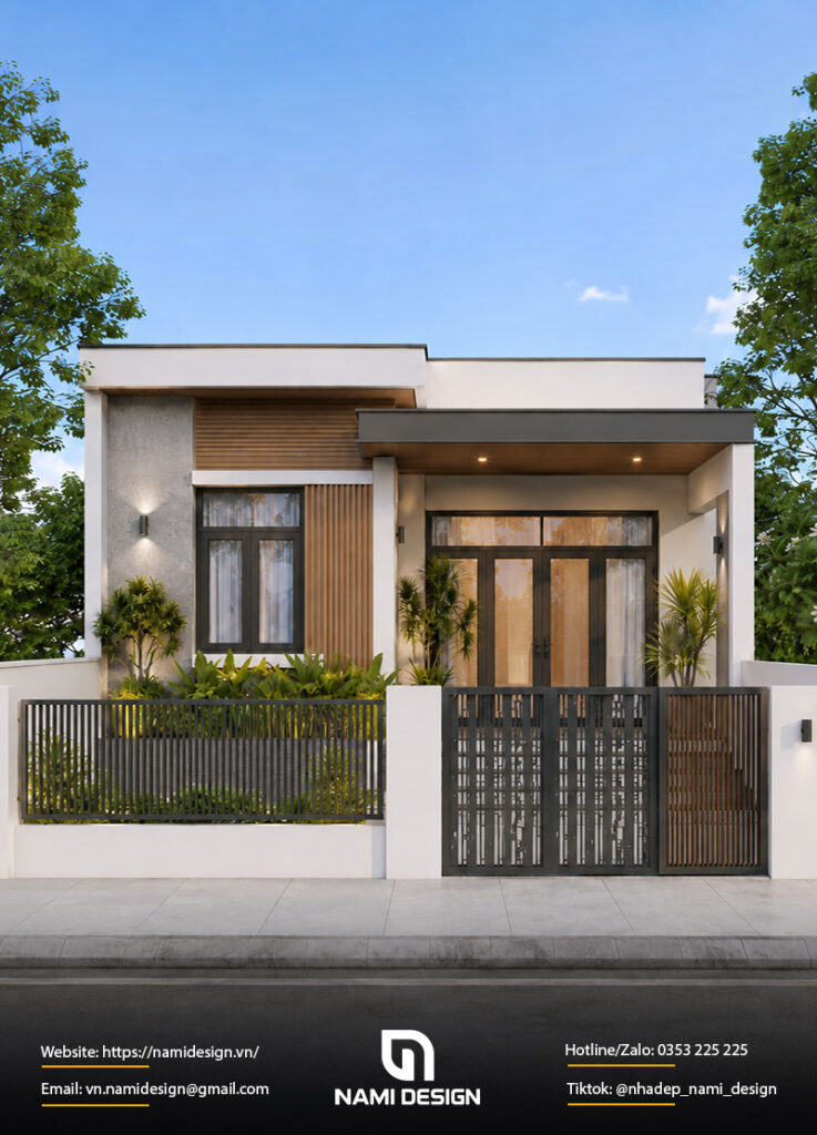 Mẫu nhà 7x8m 1 tầng hiện đại