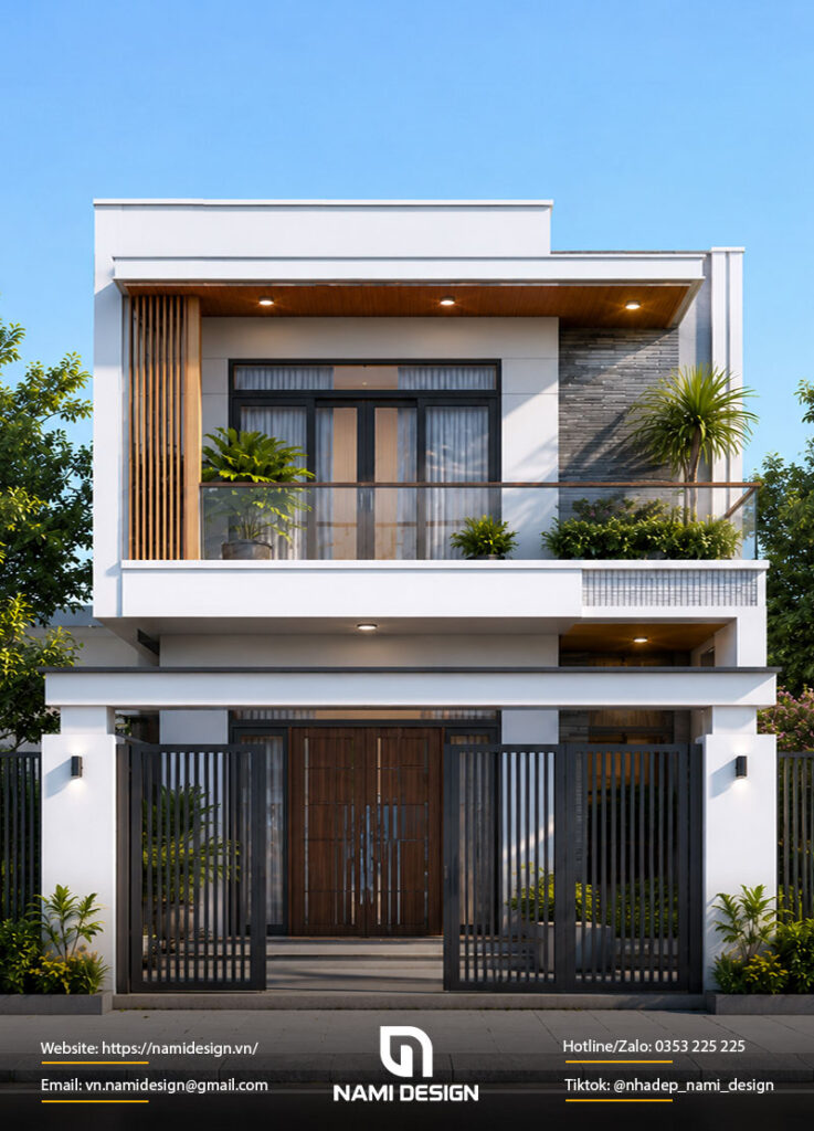 Mẫu nhà 7x8m 2 tầng 3 phòng ngủ