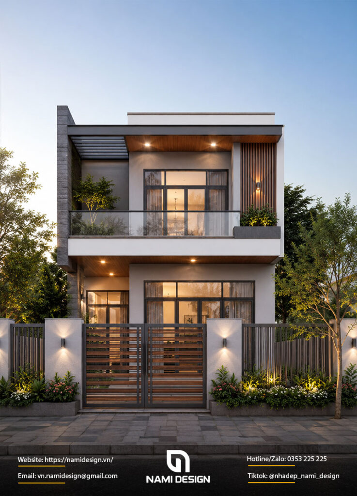Mẫu nhà 8x12m 2 tầng