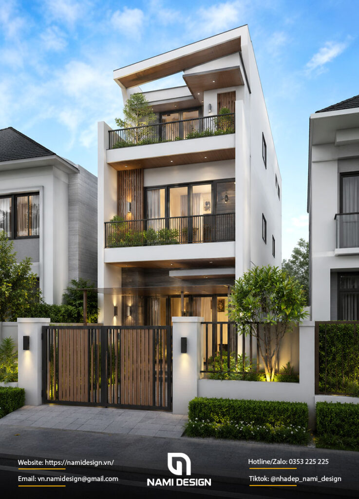 Mẫu nhà 8x12m có sân vườn
