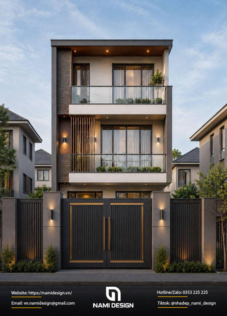 Mẫu nhà 8x12m mái bằng