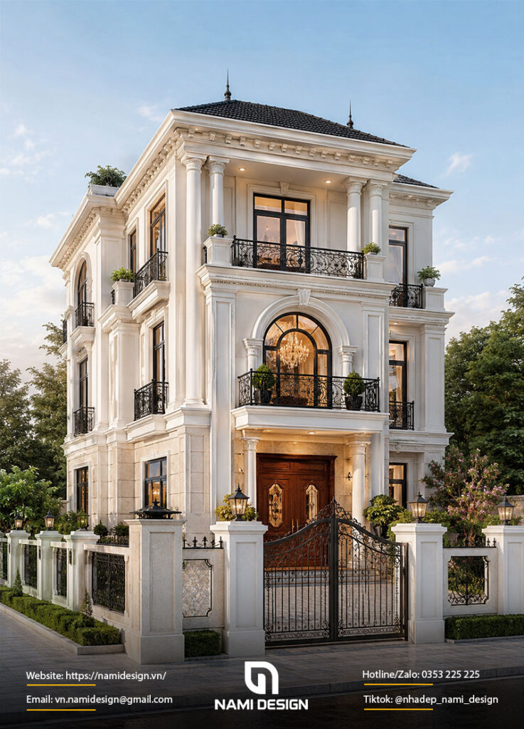 Mẫu nhà 8x12m tân cổ điển