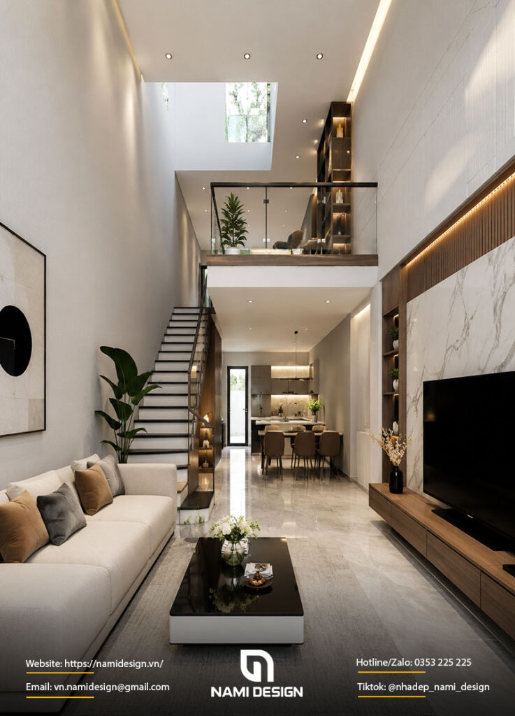 Mẫu nhà cấp 4 gác lửng 5x15m hiện đại