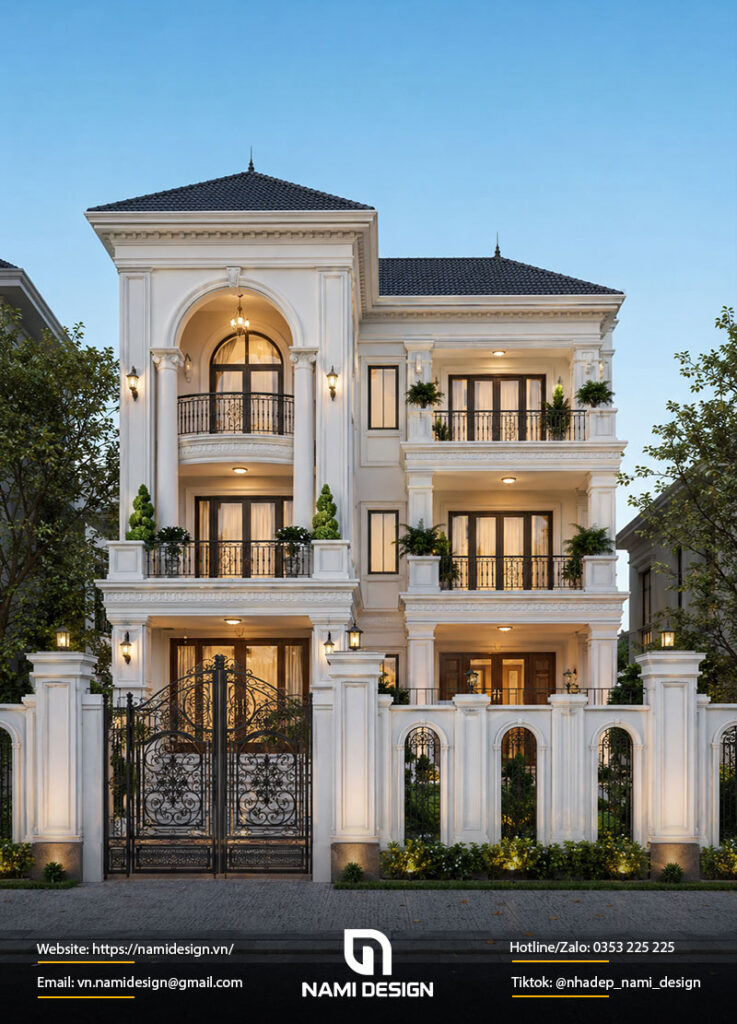 Mẫu nhà chữ L tân cổ điển