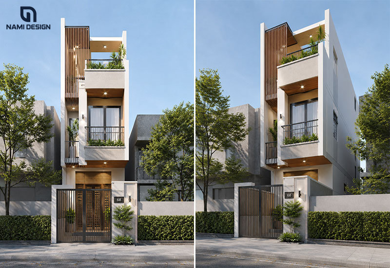 Mẫu nhà lệch tầng 3x10m có 2 phòng ngủ
